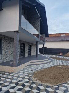 Covor scara Arges Gri Carnico si Bianco Boticinno